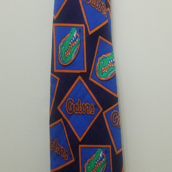 textured UF Gators long silk men's tie - Picture 2 of 10